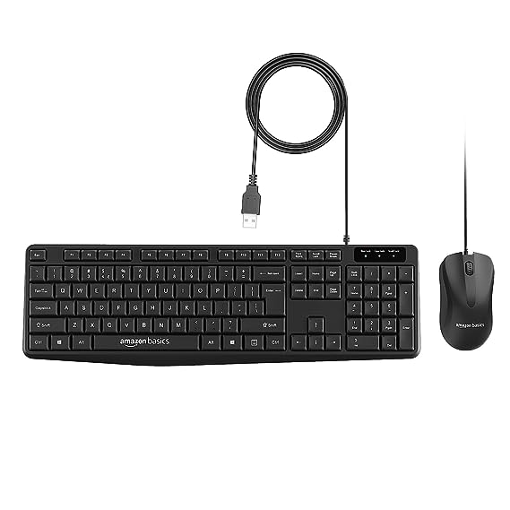 Amazon Basics Wired Keyboard and Mouse Combo
